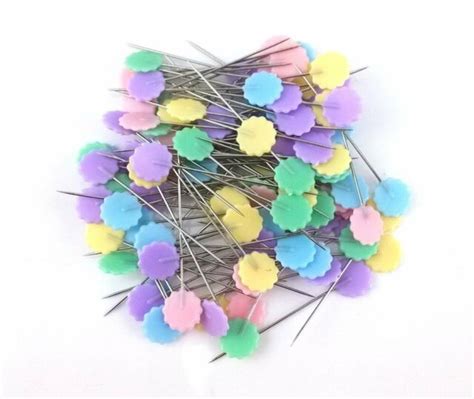 100pcs Flower Head Quilting Pins Straight Decorative Pins Ebay