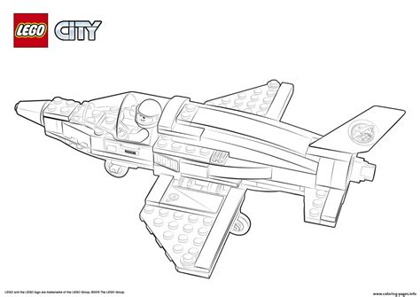 lego city rescue training jet transporter coloring pages printable
