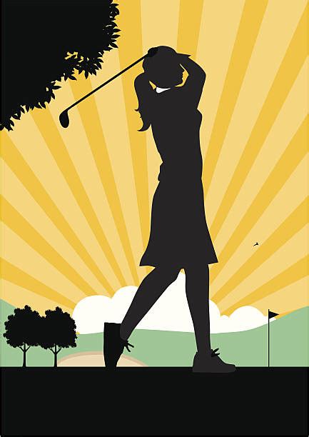 best woman golf swing illustrations royalty free vector graphics and clip art istock