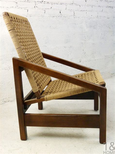 Hans Wegner Danish Modern Mid Century Style Folding Rope Chair One