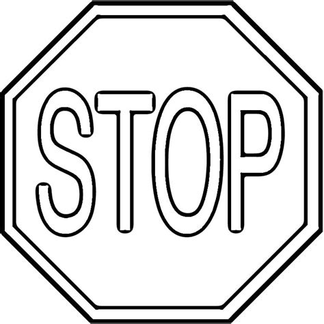 Stop Sign Coloring Online Super Coloring Clipart Best Clipart Best