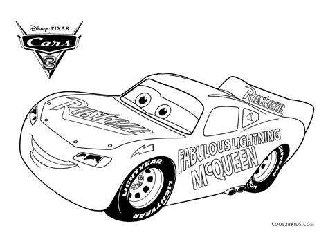 Dibujos de Rayo McQueen para colorear Páginas para imprimir gratis