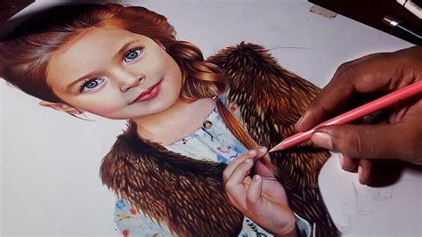 A Child Portrait Colored Pencil Drawing Timelapse Youtube