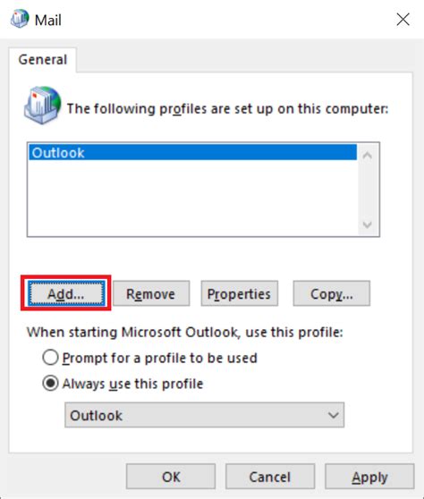 How To Re Create The Outlook Mail Profile Exclaimer Knowledge Base