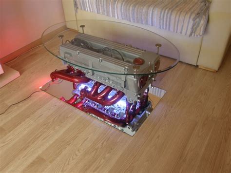Make sure this fits by entering your model number. Coffee table made from Mercedes-Benz engine with round ...