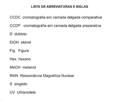 Exemplo De Lista De Abreviaturas E Siglas V Rios Exemplos