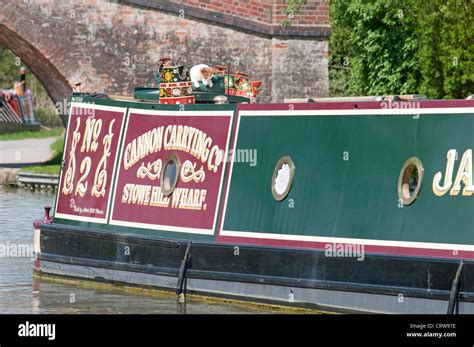 Narrowboat On Foxton Locks On The Leicester Line Of The Grand Union