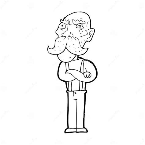 Cartoon Angry Old Man Stock Illustration Illustration Of Cute 37028789
