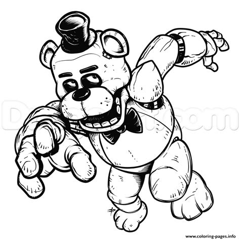 Print Freddy Five Nights At Freddys Fnaf Coloring Pages Fnaf Coloring