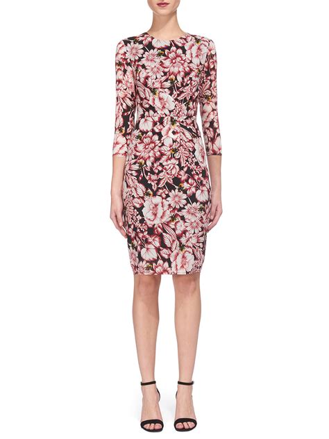 Whistles Floral Bee Print Bodycon Dress Multi At John Lewis And Partners