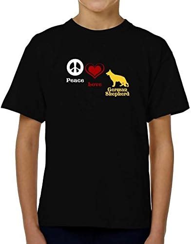 Teeburon Peace Love German Shepherd T Shirt Gar 231on V 234tements Techniques Et Sp 233ciaux