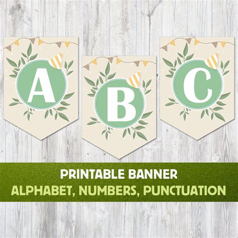Printable Classic Alphabet Banner Pennants 100 Directions Free