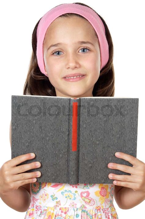 Girl Reading A Book Stock Image Colourbox