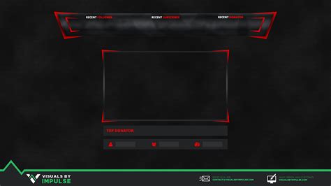 Custom Twitch Png Overlay Set Package Obs And Streamlabs Red Overlay