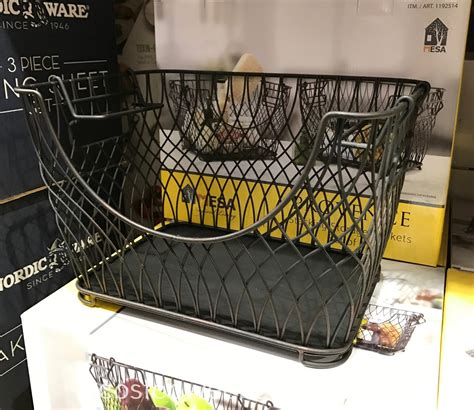 All sizes are approximate, so please allow a 5% tolerance. Mesa Stacking Storage Baskets (set of 2) | Costco Weekender
