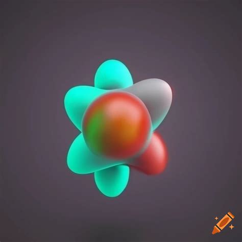 Simple 3d Render Of Atomic Digital Art
