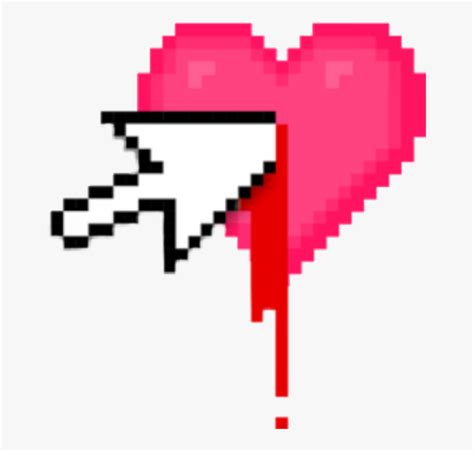Heart Cursor Bloody Bleeding Blood Click Stab Aesthetic Pixel