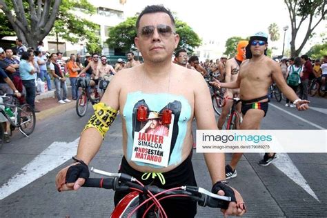 Riders Participates Naked In The World Naked Bike Ride Wnbr In Guadalajara Mexico 17 June