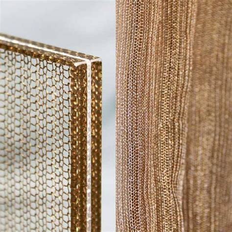 Stratified Sample With Wire Mesh Glass Texture Glass Material Laminated Glass