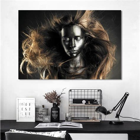 Black Gold African Nude Woman Gold African Nude Woman Canvas Black Woman Canvas Aliexpress
