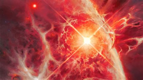 Download Wallpaper 1920x1080 Space Art Universe Red Bright Full Hd Hdtv Fhd 1080p Hd