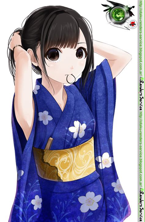 Kimono Girl Kawaiii Render Ors Anime Renders