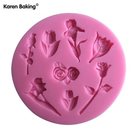 Rose Shaped Chocolate Candy Jello 3d Silicone Mold Cake Tools Kitchen