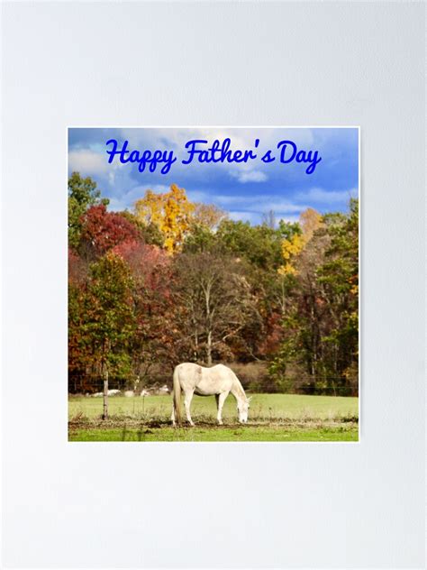 Happy Fathers Day Horse Poster For Sale By Bethtidd Redbubble