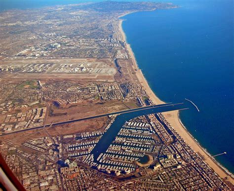 Maybe you would like to learn more about one of these? Aerial view of Marina del Rey, with Los Angeles ...