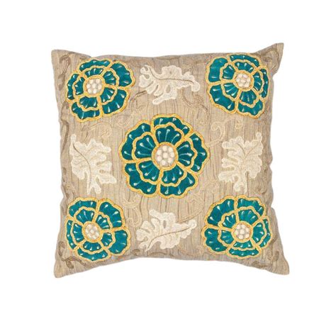Kas Rugs Round Mosaic Redteal Decorative Pillow Pill17418sq The Home