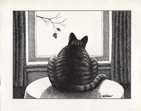 Kliban Cats Vintage Original Print Cat Spills Ink All Artwork 54 Art