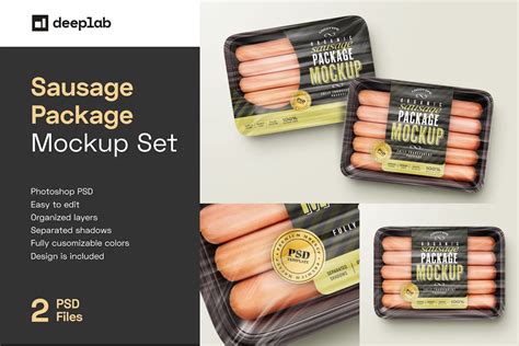 Sausage Package Mockup Set Premium And Free Psd Mockup Store