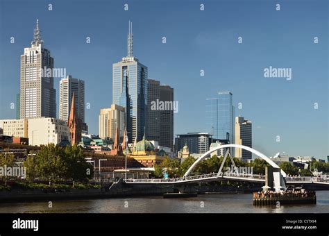 Australia Victoria View Of Melbourne Central Business District Cbd