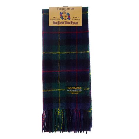 Farquharson Tartan Scarf 100 Wool Scottish Plaid