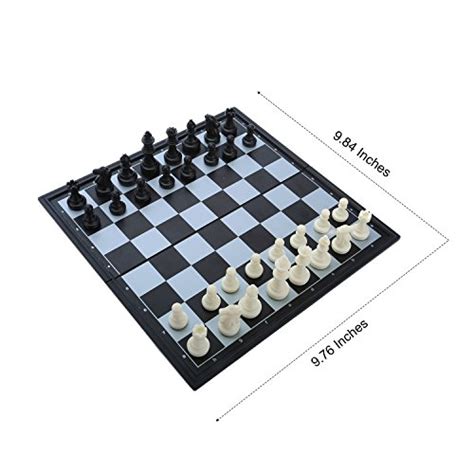 Quadpro Magnetic Travel Chess Set With Folding Chess Board Educational