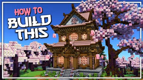 How To Build A Cherry Blossom Temple Minecraft 120 Tutorial Youtube