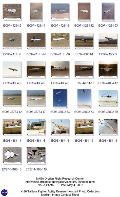 X 36 Tailless Fighter Agility Research Aircraft Photo Collection Medium