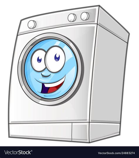 Cartoon Washing Machine Vector Clip Art Illustration With Simple Gradients Download A Free