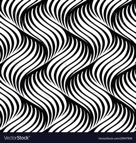 Wavy Line Seamless Pattern Abstract Royalty Free Vector