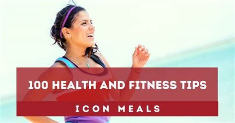 100 Health And Fitness Tips Icon Meals