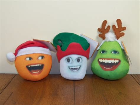 Annoying Orange Christmas Santa Talking Plush Toys Marshmallow Pear For