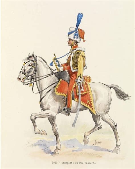 French 9th Hussars Trumpeter 1812 Double Click On Image To Enlarge