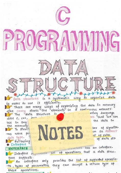 Programming And Data Structures Handwritten Color Notes Pdf