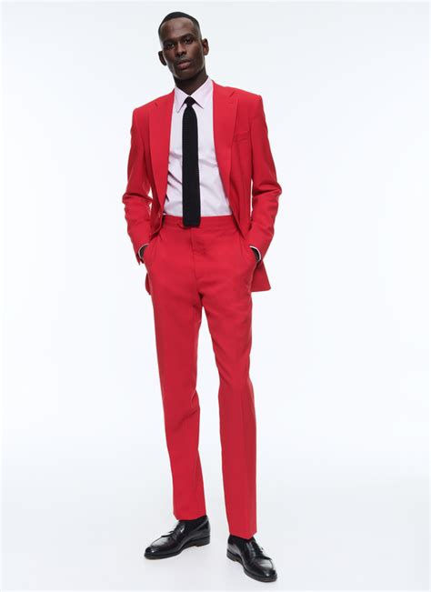 Red Fitted Cut Suit C3cixe Dc36 C006 Mens Suit