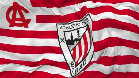 Athletic Bilbao Football Club Flag Seamless Looping Background, Looped
