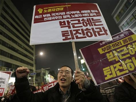 Mass Protest Demands Ouster Of South Korean President The Blade