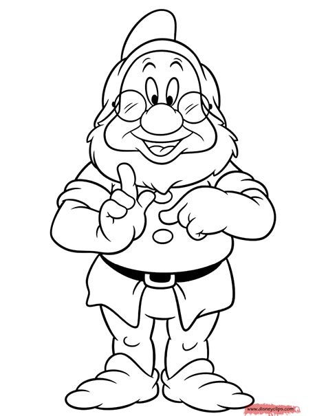 7 Dwarfs Coloring Pages Sleepy