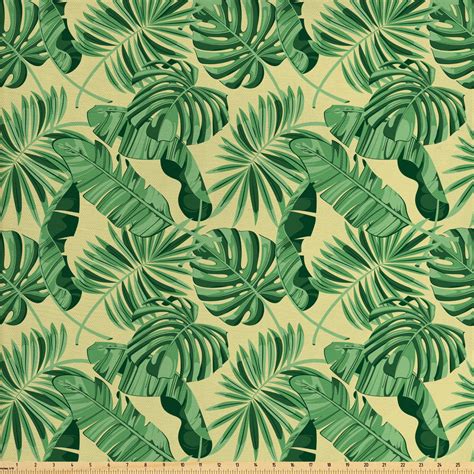 Jungle Fabric By The Yard Botanical Foliage Pattern Inspired By Lush
