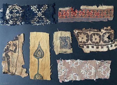 a beautiful and rare collection of ancient egyptian coptic textiles dating from 4th 8th century