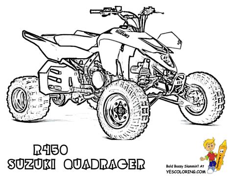 Free Coloring Pages Of Four Wheelers